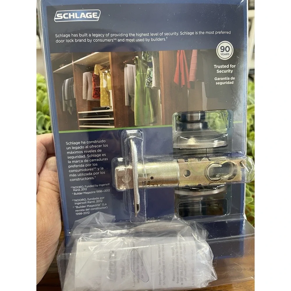 Schlage Sacramento Satin Nickel Passage Hall/Closet Door Lever F10 V‎ SAC 619